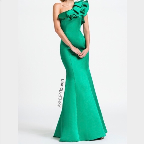 Sherri Hill Dresses & Skirts - Ashley Lauren prom military ball dress emerald